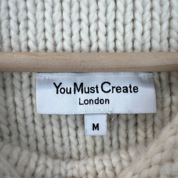 YMC You Must Create Womens Jumper Sweater Wool Blend Minimalist Oversized Medium - Picture 5 of 14